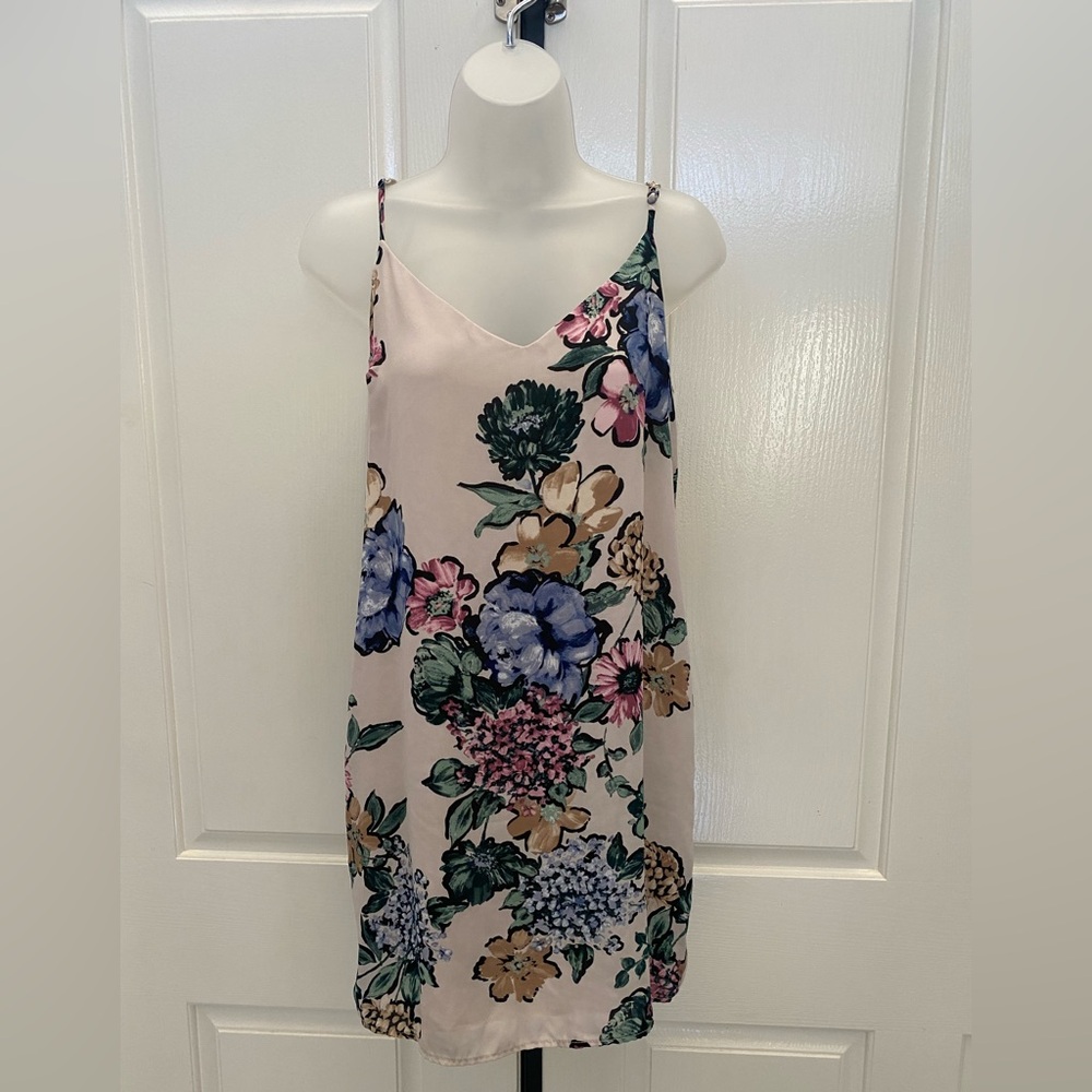 Eight Sixty Floral Slip Dress with Spaghetti Straps M